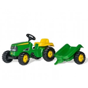 ROLLY TOYS KID minamas traktorius su priekaba John Deere